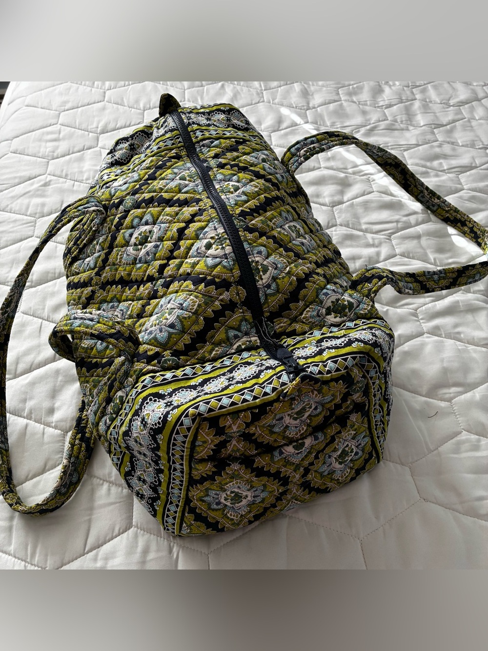 Vera Bradley Cambridge Quilted Small duffel overnight bag - Olive Green